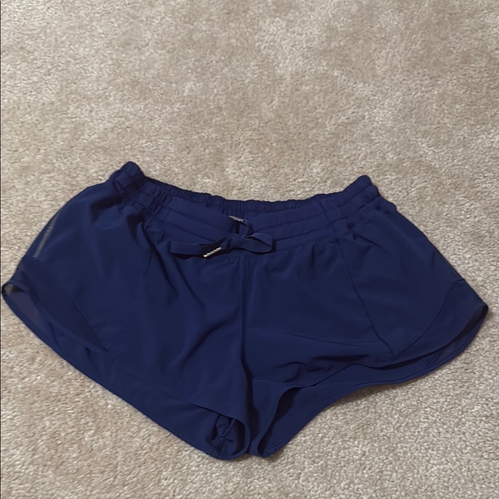 Lululemon Athletica Navy Hottie Hot 2.5” Shorts with Drawstring Waist